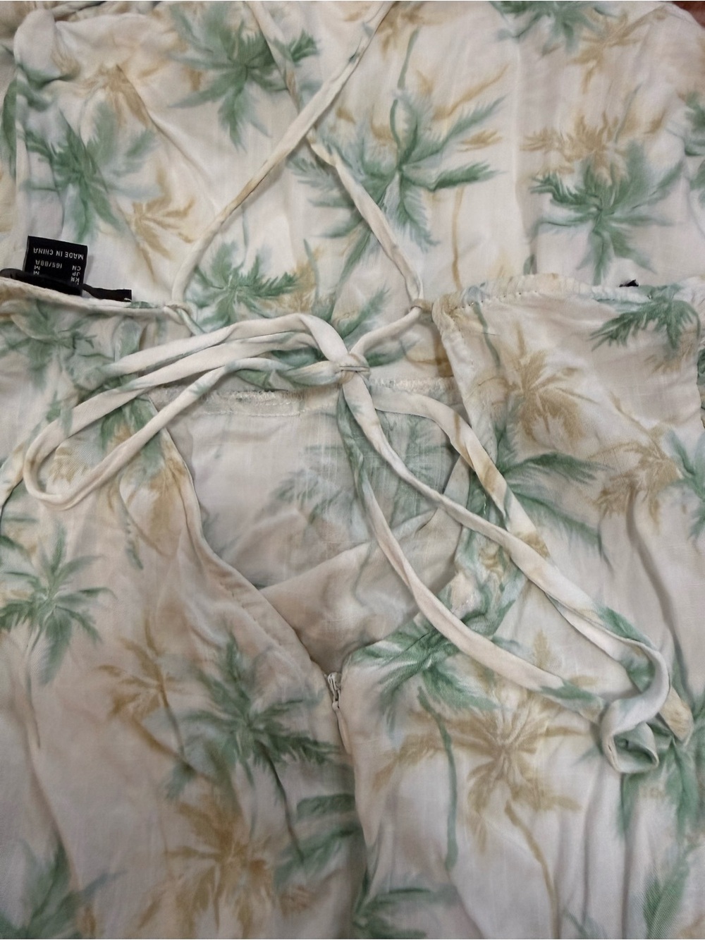 Forever 21 Palm Tree tropical midi dress size medium - Picture 6 of 7